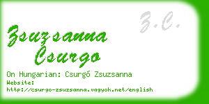 zsuzsanna csurgo business card
